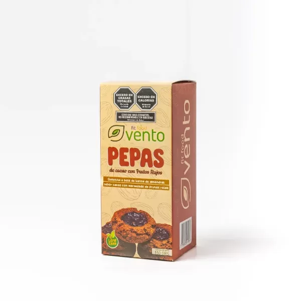 Producto - Pepas Keto de Cacao y Frutos Rojos Vento Fit 150gr