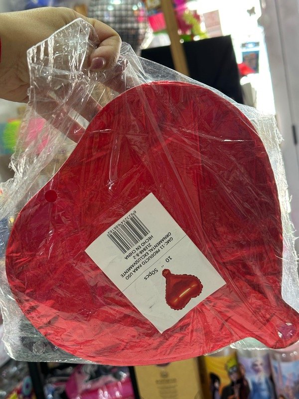 Producto - Globo corazón metalizado ROJO 10 pulgadas - 1