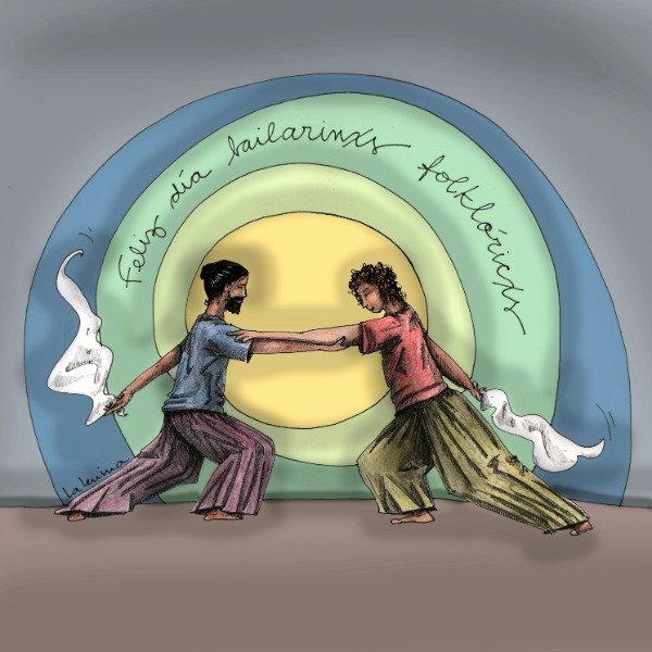 Producto - Calco "Feliz día bailarinxs folklóricos"