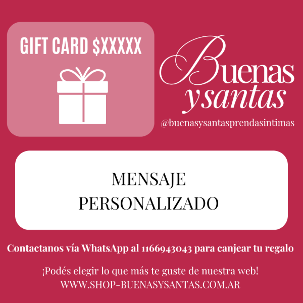 Producto - GIFT CARD PERSONALIZADA