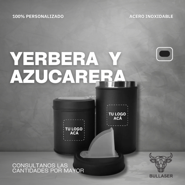 Producto - POR MAYOR - Yerbera y azucarera Personalizado