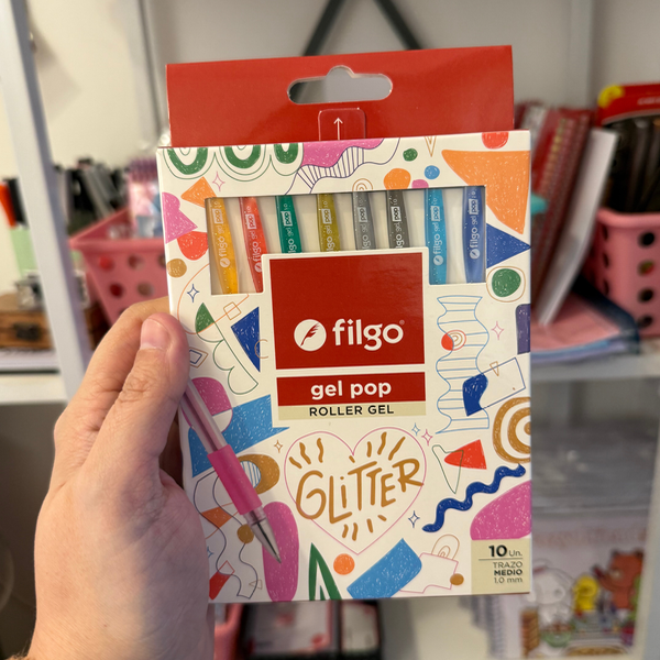 Producto - Lapiceras gel Glitter x 10 Filgo