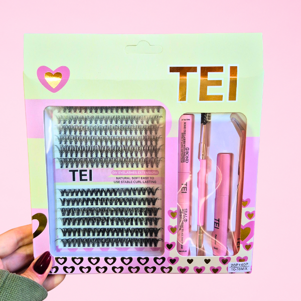 Producto - SET DE PESTAÑAS CON KIT DE APLICACION  TEI