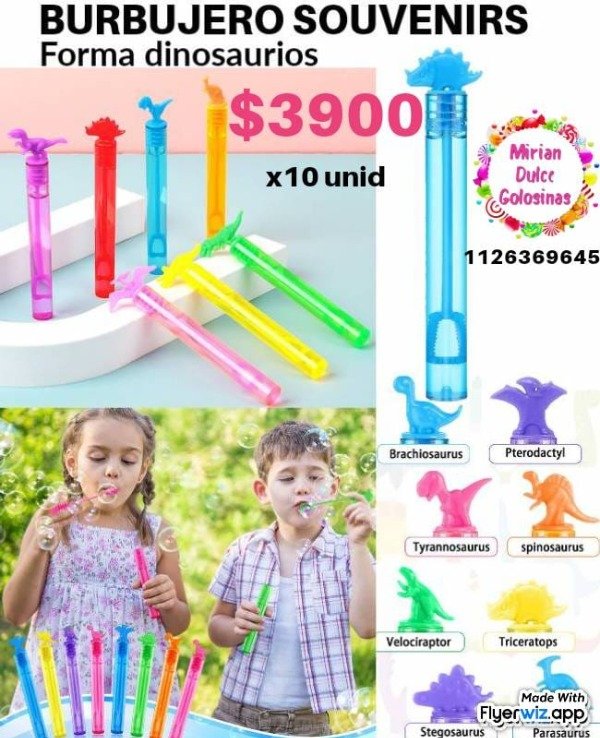 Producto - Burbujero dinosaurio x 10 un cargado