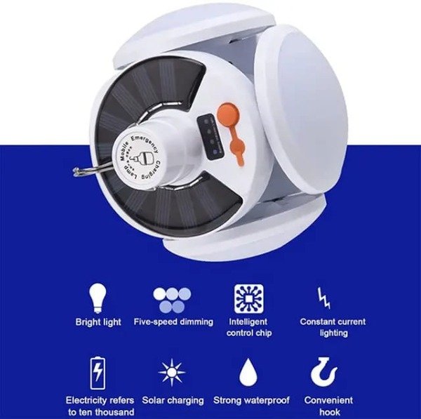 Producto - LÁMPARA LED RECARGABLE EXTERIOR USB + SOLAR - 4