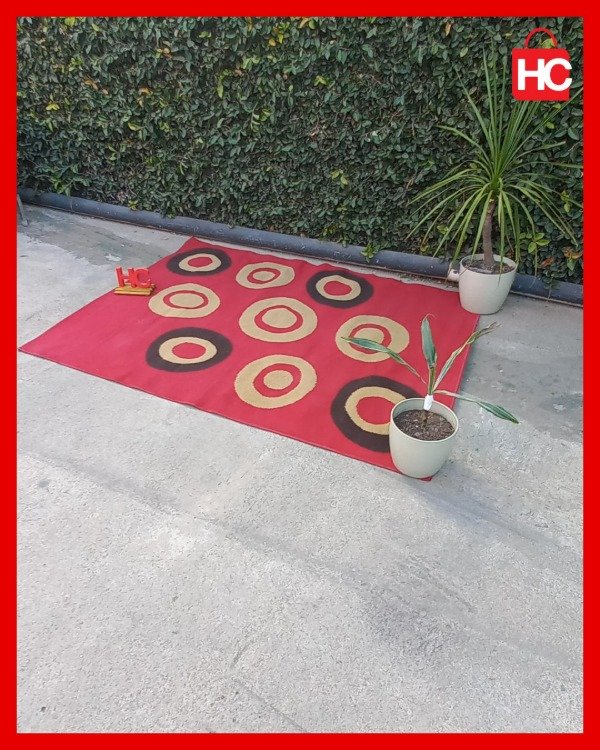 Producto - Alfombra de living / dormitorio con diseño de círculos geométricos - 2