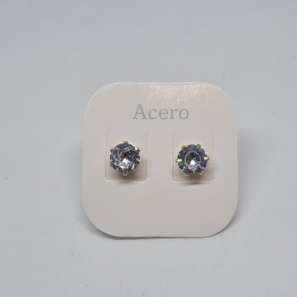 Producto - Aro dorado chispa blanco 8mm