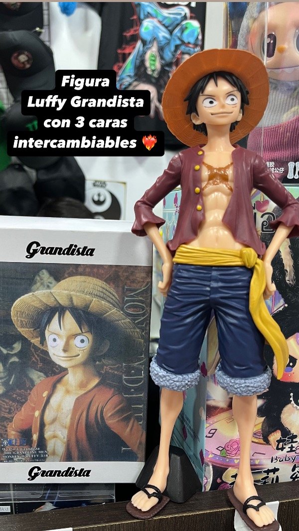Producto - Figura Luffy Grandista 3 caras intercambiables