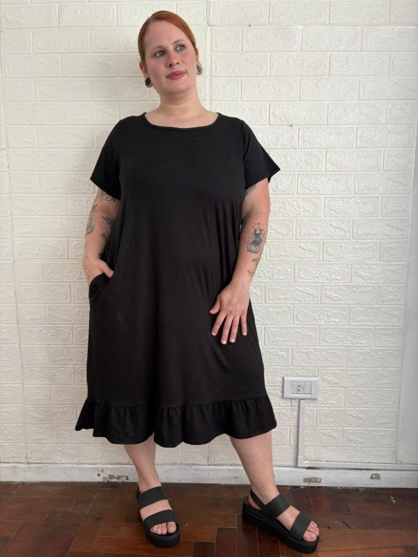 Producto - Vestido de viscosa con bolsillos