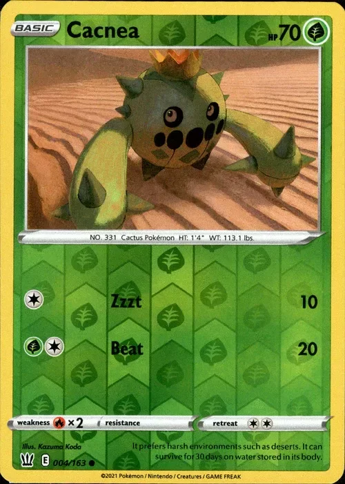Producto - Cacnea - 004/163 - Battle Styles - Reverse Holo