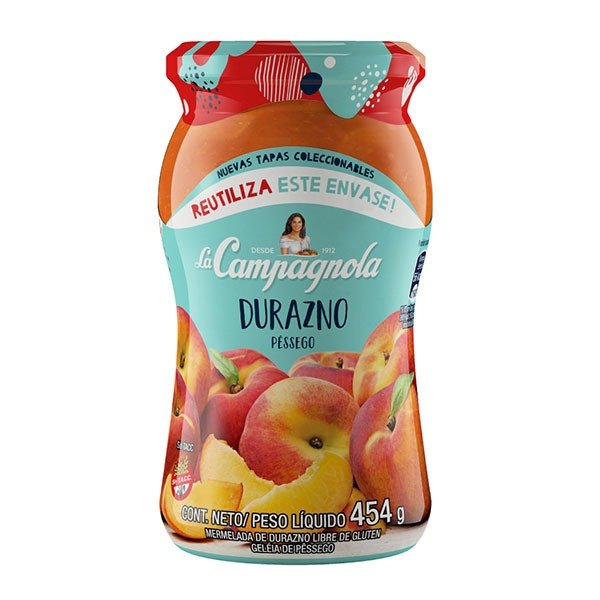 Producto - Mermelada la Campagnola Durazno 454gr