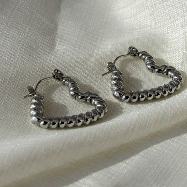 Producto - Argollas corazón torzado 19 mm