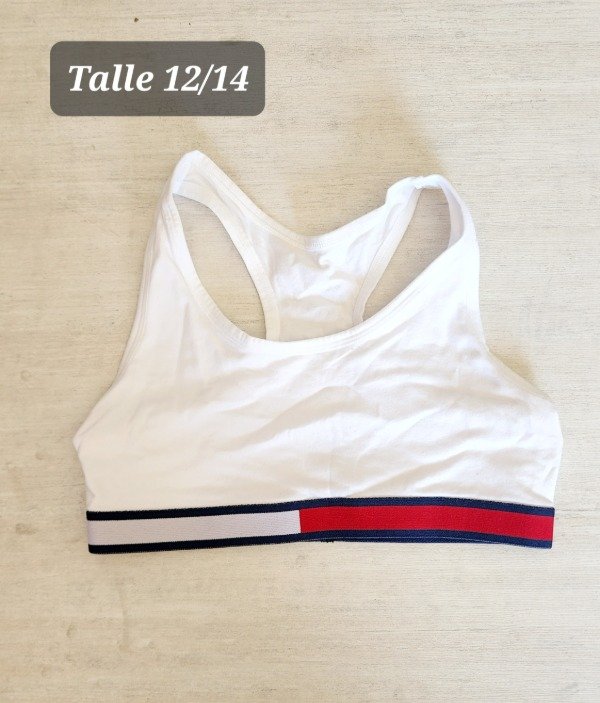 Producto - Corpiño top algodón tommy hilfiger 12/14 blanco