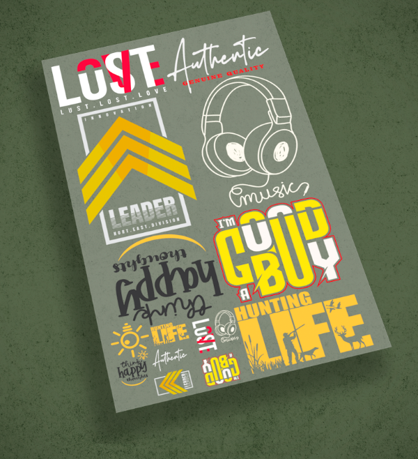 Producto - Pack de estampas Tipograficas 9 - ESTAMPAS DTF TEXTIL