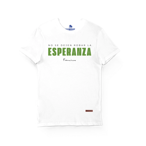Producto - Remera Papa Francisco Esperanza Blanca