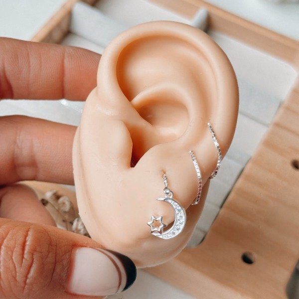 Producto - Aros Pasantes Sirena Plata 925 - 1