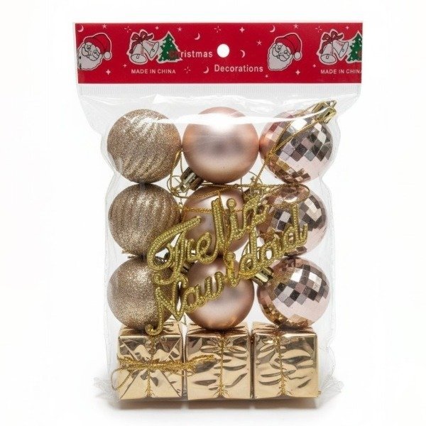 Producto - SET X12PC ADORNOS DE NAVIDAD + "FELIZ NAVIDAD"