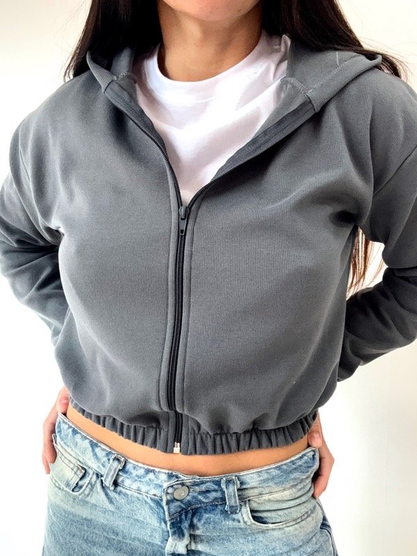 Producto - CAMPERA PLUSH GRIS