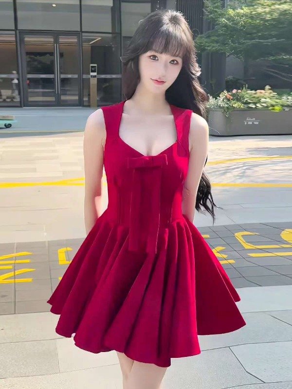Producto - Vestido rojo estilo flor