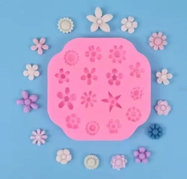 Producto - MOLDES SILICONA MIX FLORCITAS