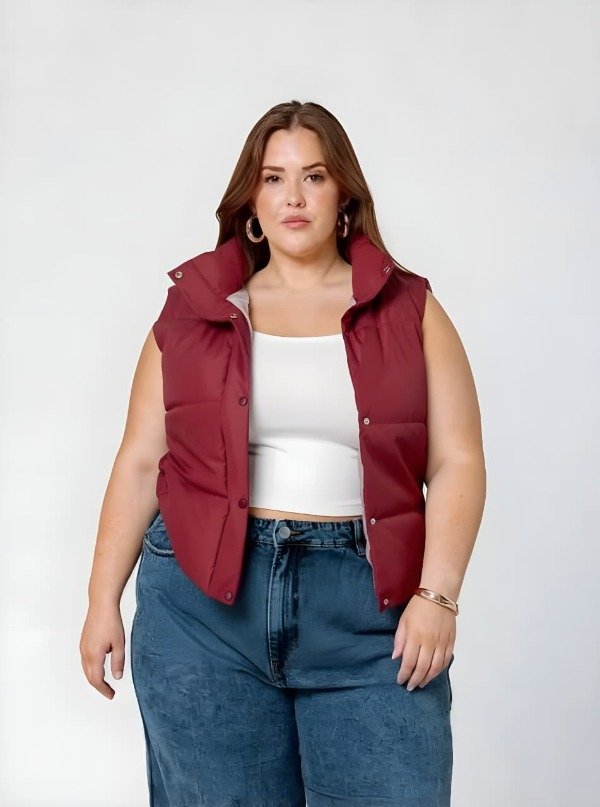 Producto - CHALECO PUFFER BORDO