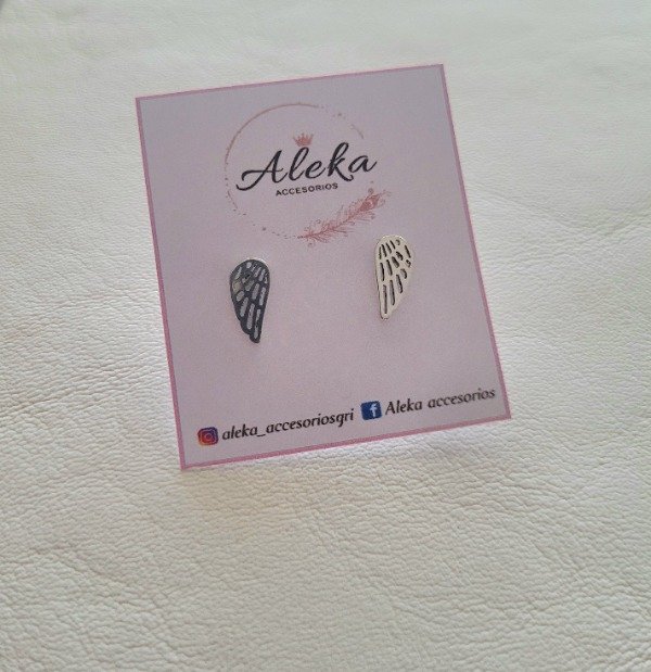 Producto - Aros alitas de acero blanco - 1