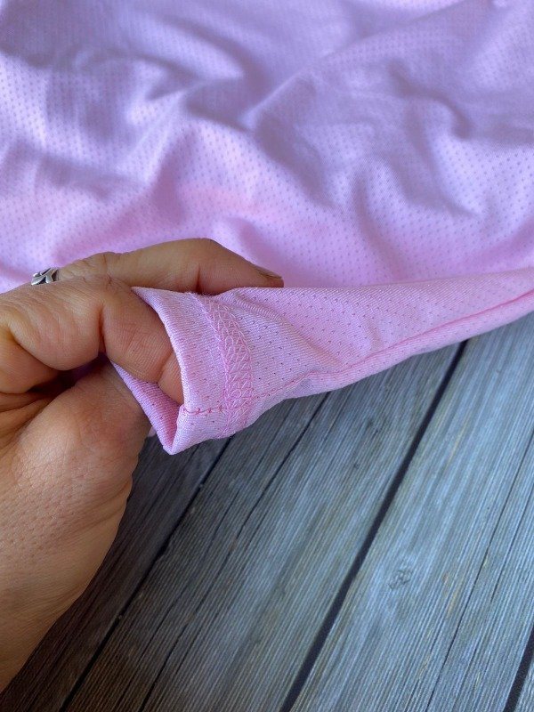 Crop Lotus manga larga rosa bebe — imagen 2
