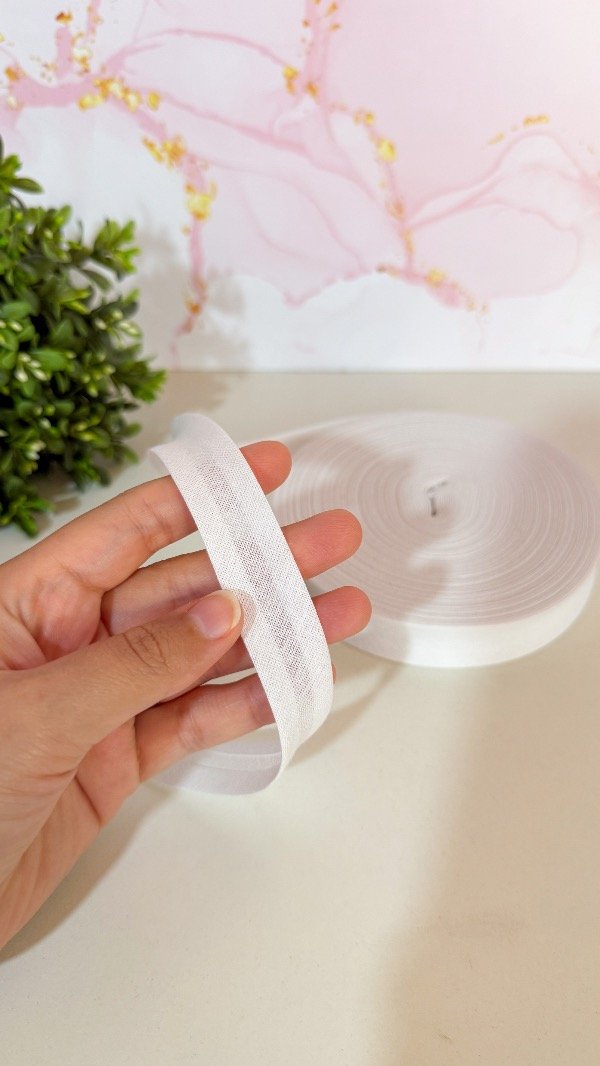Producto - Cinta bies lisa blanca - 3mts