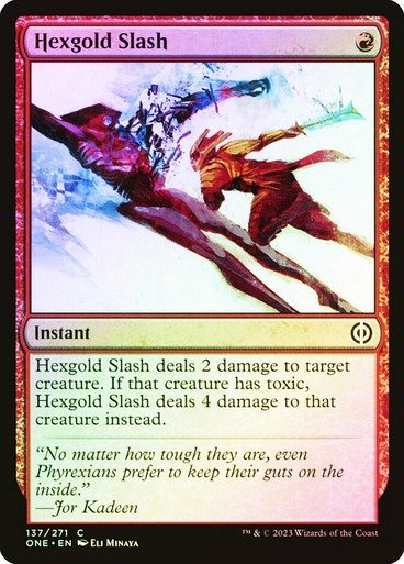 Producto - Hexgold Slash Foil  Phyrexia: All Will Be One