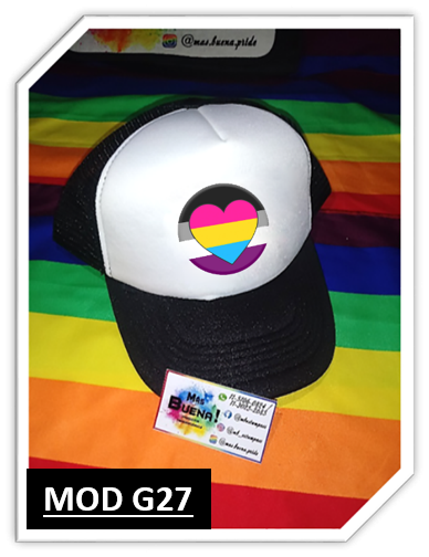 Producto - Gorra Trucker Bandera Corazón Pride