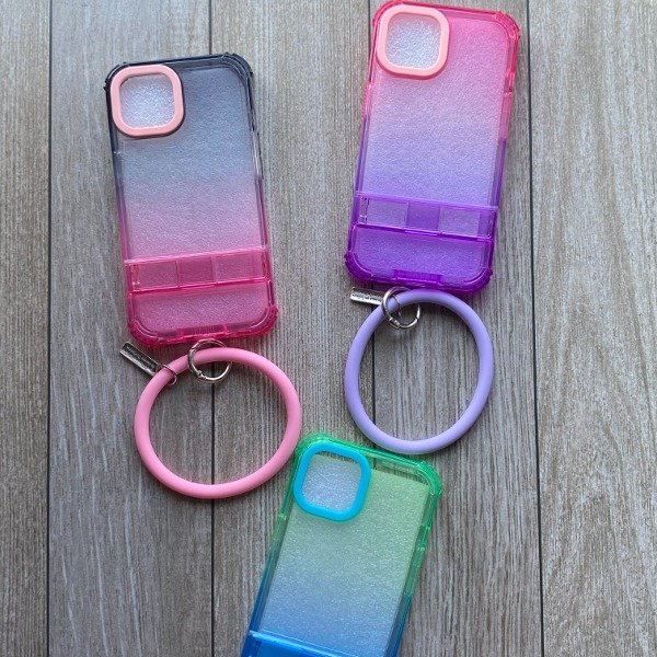 Producto - FUNDA BUMPER DEGRADE CON SOPORTE Y CORREA IPH 13