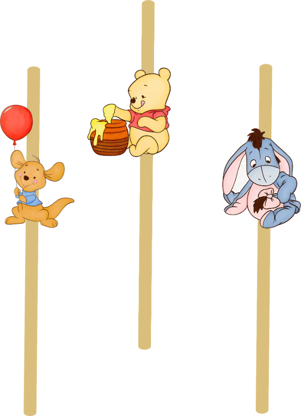 Producto - SORBETES WINNIE POOH FORMA X 10