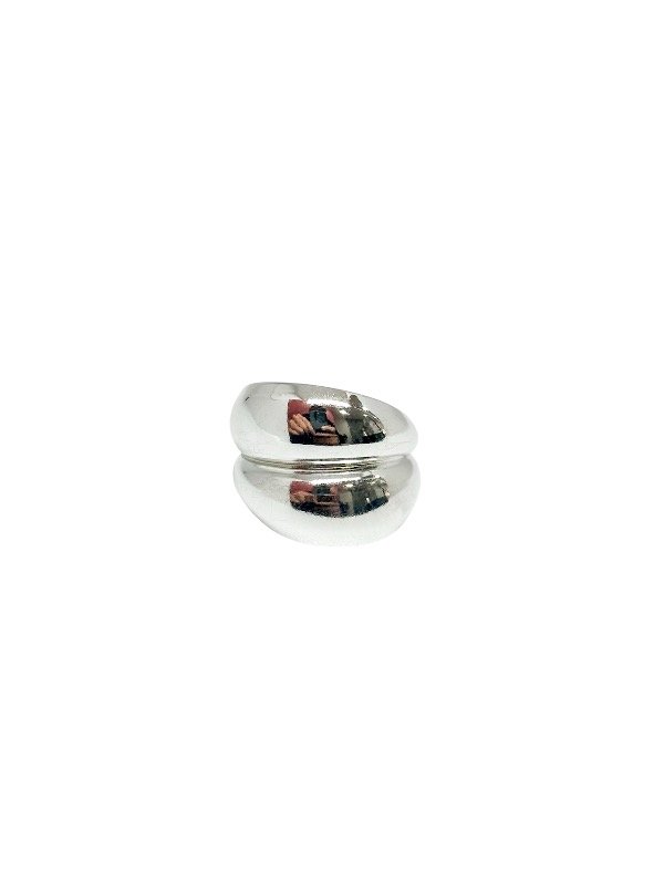Producto - Anillo acero blanco inflado bombé