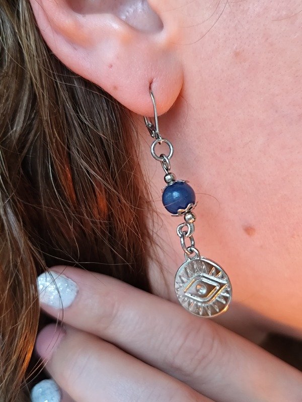 Producto - AROS CUARZO AZUL Y OJO DE PROTECCIÓN