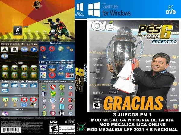 Producto - PES 6 MEGALIGAS 3X1 ARGENTINAS 2021 (PC) (065)