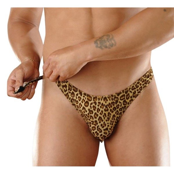 Producto - Tanga Less Animal Print C/Velcro Talle:U Color:Leopardo