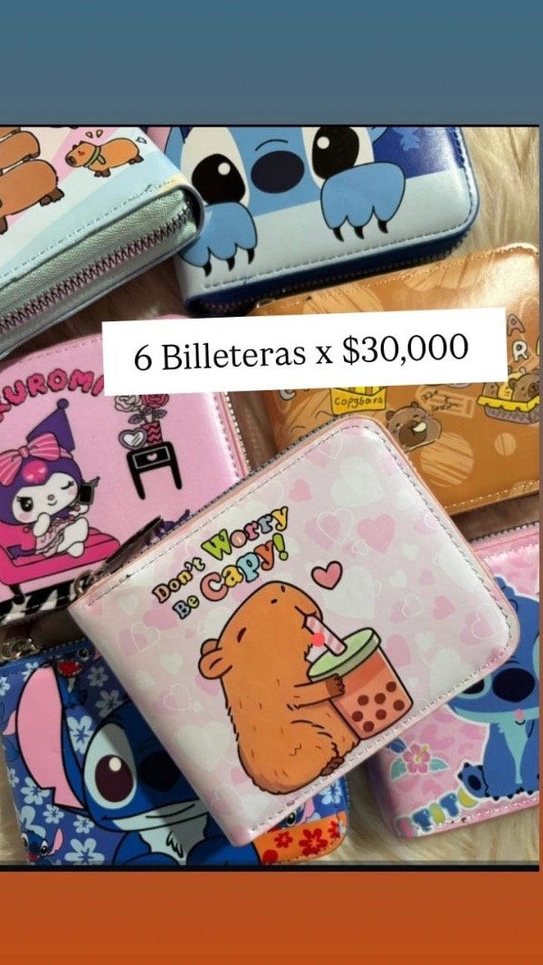 Producto - 6 billeteras de niño (consultar stock)