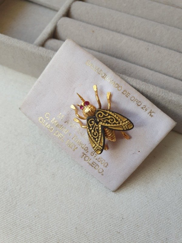 Producto - Brochecito Mosquita Damasquinado de Toledo 70s - 9