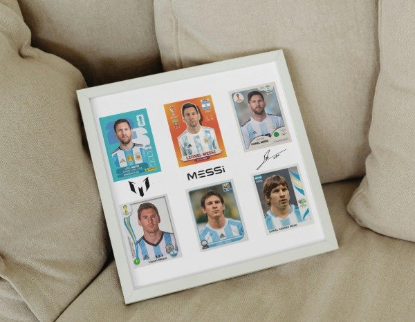Producto - Plantilla para cuadro y figuritas de MESSI de los mundiales