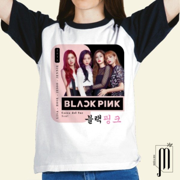 Remera blanca unisex BLACKPINK 2
