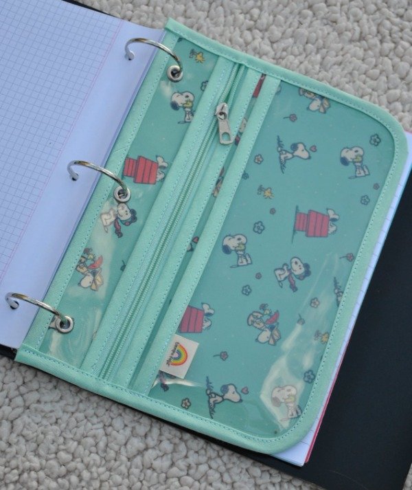 Producto - Cartuchera para Carpeta Snoopy Verde Agua