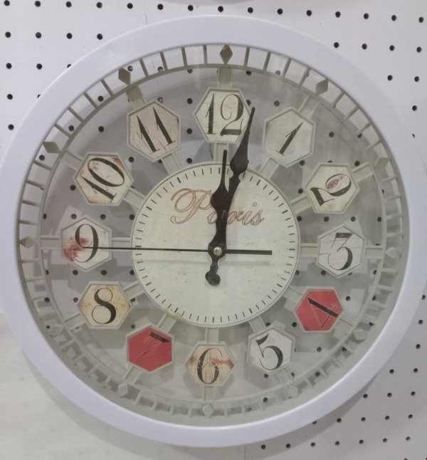 Producto - RELOJ NUMEROS DE COLORES - Blanco