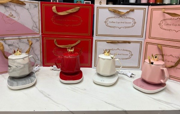 Producto - PACK 3 CAJA TAZA CALENTADORA SURT LISA