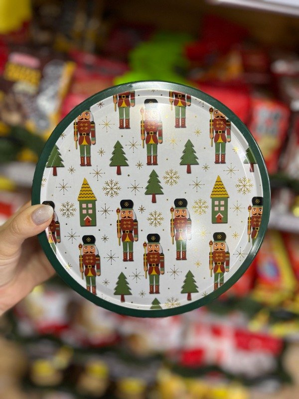 Producto - Lata Navideña Galletitas Danesas 454gr (Tapa Blanca)