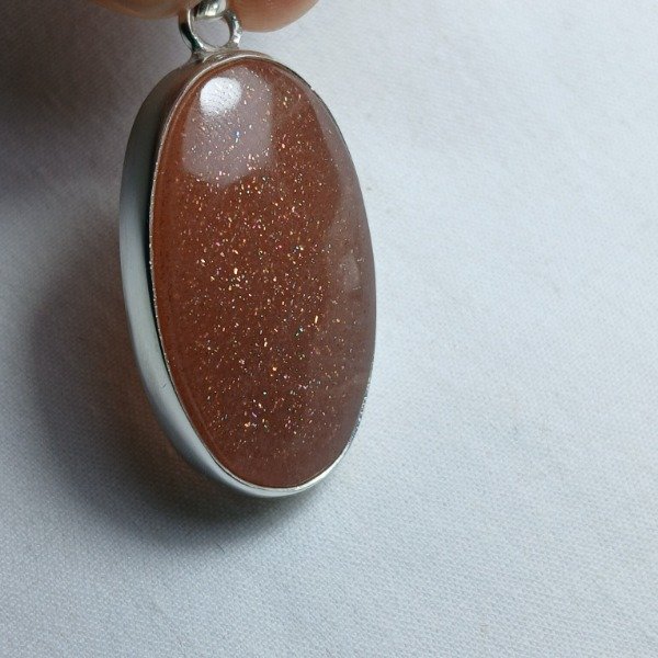Producto - Dije Plata 925 con Piedra del Sol Oval (sin cadena) - 0