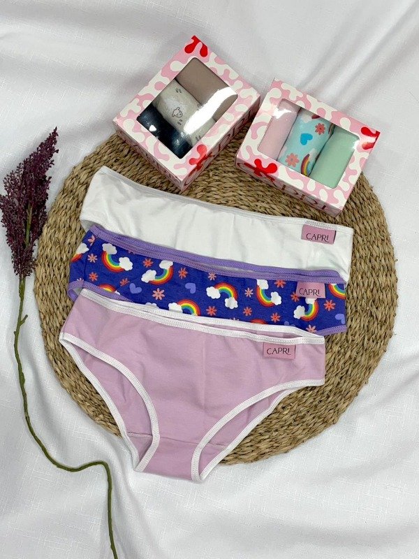 Producto - ART 2001N CAPRI- PACK X3 Bombacha de Niña Algodón