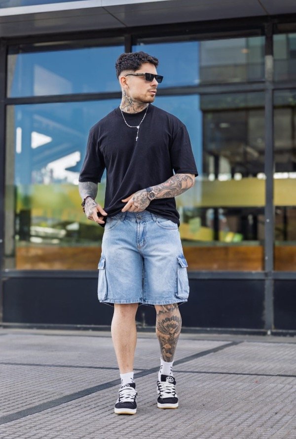 Producto - Bermuda Mom Cargo Jean