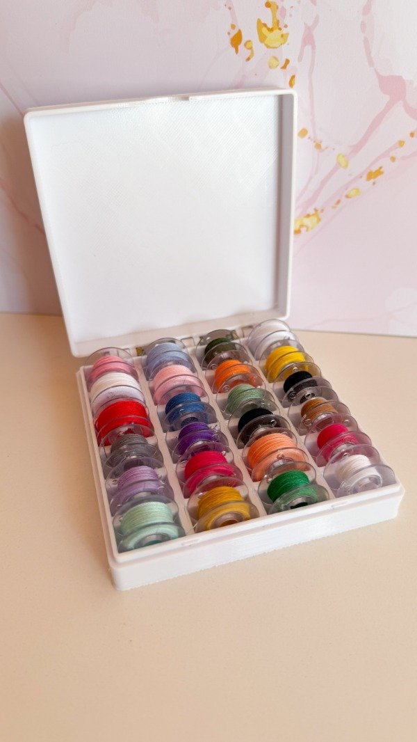 Producto - Cajita organizadora de bobinas blanca