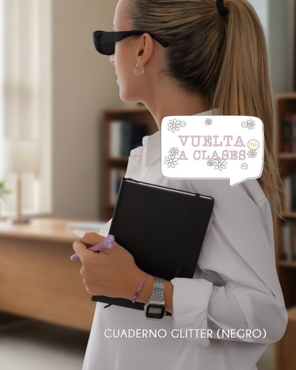 Producto - Cuaderno A5 Tapa Dura Glitter - 1