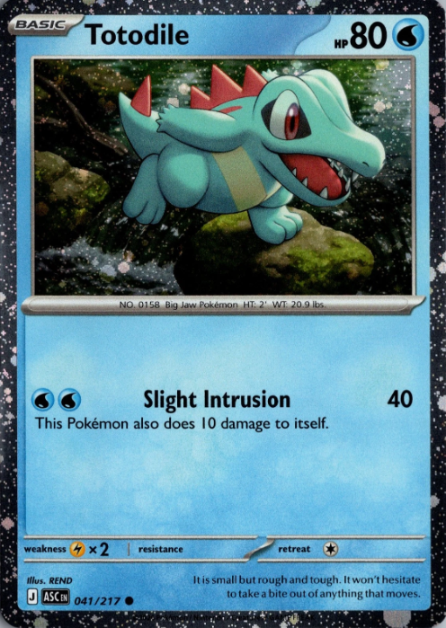Producto - Totodile (041/217) Ascended Heroes - Pixel Cosmos Holo Deluxe Pin Collection